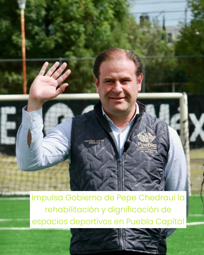 Impulsa Gobierno de Pepe Chedraui la rehabilitación y dignificación de espacios deportivos en Puebla Capital