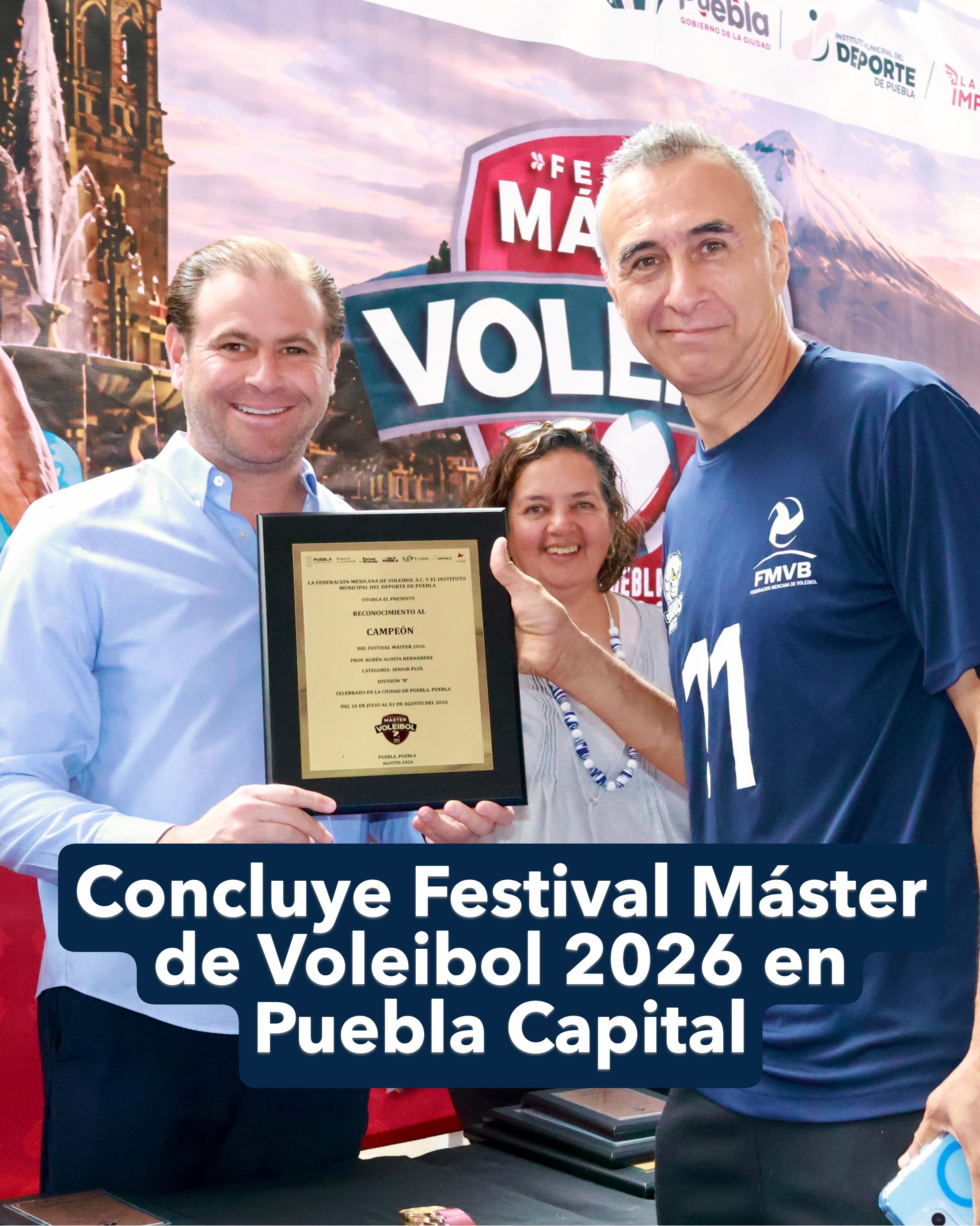 Concluye Festival Máster de Voleibol 2026 en Puebla Capital