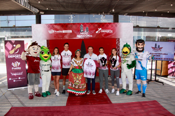 Presenta Gobierno de la Ciudad rutas, playera y medalla del Medio Maratón 21K Puebla 2025